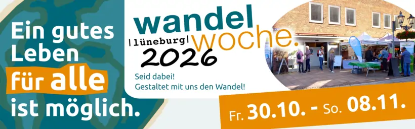 Sharepic: Wandel Woche 2026 Lüneburg.