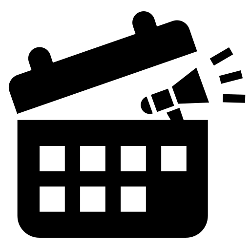 Platzhalterlogo eines Kalenders aus dem ein Megafon herausschat